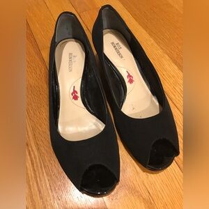 Ros Hommerson Paula Peep Toe Wedge Shoes 7.5 W